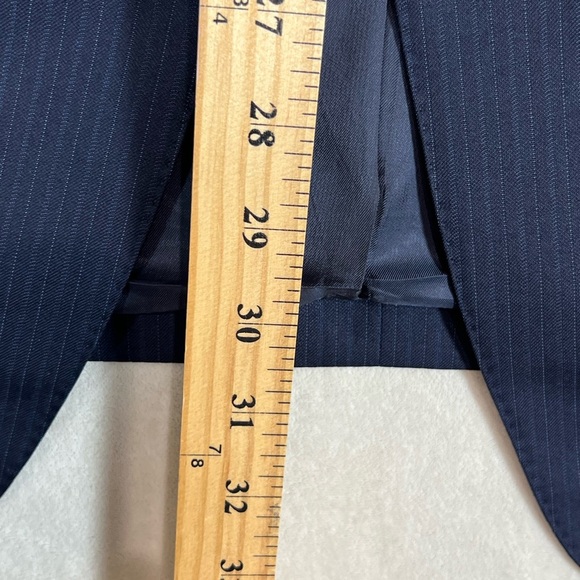 Ermenegildo Zegna 44R Lux Wool & Silk Blend Navy Pinstripe Suit - Picture 5 of 12